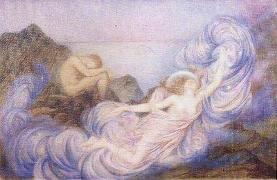 Twilight (olje på lerret) av Evelyn De Morgan