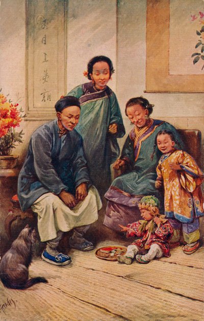A Baby Boys Birthday, c1910 av Evelyn Elizabeth Hardy