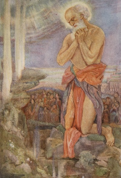 Elijah prevailing over the Priests of Baal, illustration from 