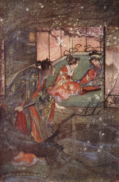 Kato Sayemon i Palace of the Shogun Ashikaga, illustrasjon fra 