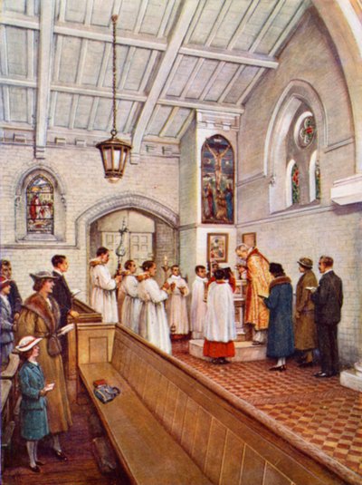 "Døp alle nasjoner" (farge litho) av Evelyn Stuart Hardy