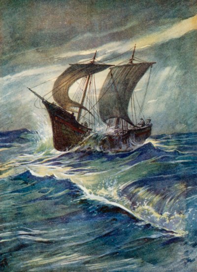 Illustrasjon for de unge pilegrimer av Evelyn Stuart Hardy