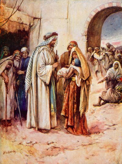 Vår Herre helbrederen (farge litho) av Evelyn Stuart Hardy