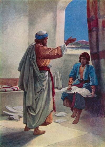 Timothy som hjalp Paul (farge litho) av Evelyn Stuart Hardy