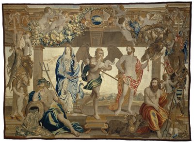 De fire elementene og tid Månedene, årstidene, elementene, dag og natt (serietittel) av Everaert Leyniers