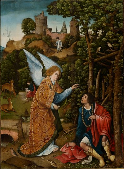Scene fra livet til Saint Roch, 1517. av Everaert Orley
