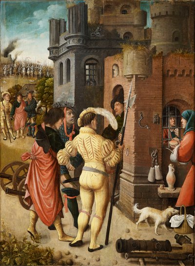 Scene fra livet til Saint Roch, 1517. av Everaert Orley