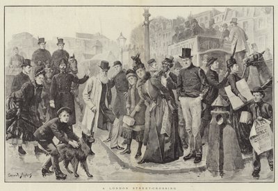 En London Street-Crossing av Everard Hopkins