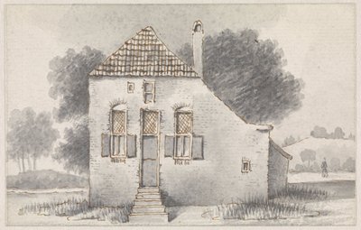 Hus i Zoelmond, i Betuwe, sett forfra av Evert Doublet