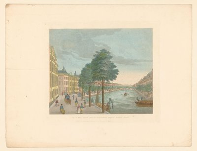 Utsikt over Herengracht ved Spiegelstraat i Amsterdam Vue du Heere-Gracht, pris du Spiegel-Street jusqu