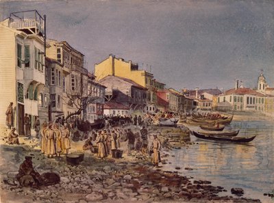 Russiske soldater ved bredden i San Stefano, 1878 av Evgeni Kirillovich Makarov