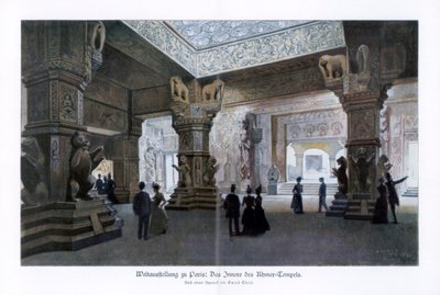 Khmer-tempelet, verdensutstillingen i Paris, 1889, 1900. av Ewald Thiel