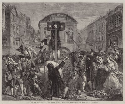 De Foe in the Pillory, fra utstillingen til Royal Academy av Eyre Crowe