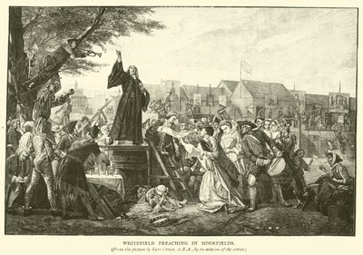 Whitefield-forkynnelse i Moorfields av Eyre Crowe