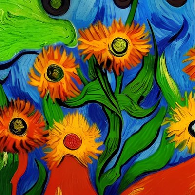 Vakre impresjonistiske blomstermalerier på lerret, veggdekor på soverommet, levende farger av F. Abderrahim