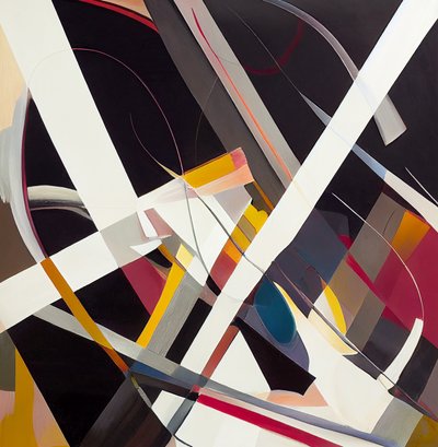 Moderne abstrakt surrealismemaleri, veggkunsttrykk av F. Abderrahim