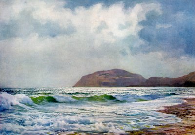 En stormfull dag nær Llandudno, Wales, 1924-1926 av F. C. Varley
