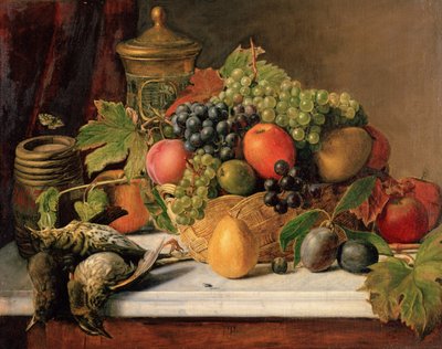 Stilleben, 1800-tallet av F. Heine