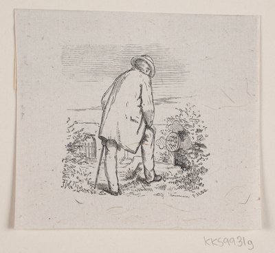 Illustrasjon til "De siste timene", dikt av H. J. Greensteen av F. Hendriksen