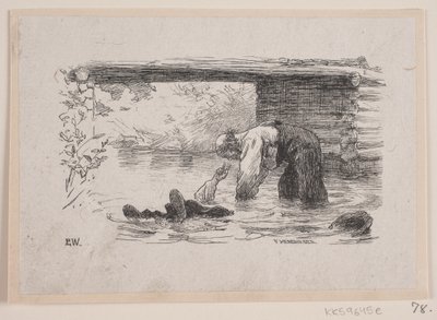 Illustrasjon for "The Love Against the Stream" av F. Hendriksen