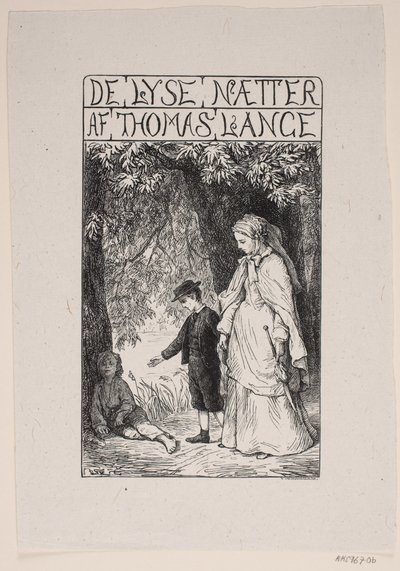 Tittelside for Th. Lange "The Bright Nights" av F. Hendriksen