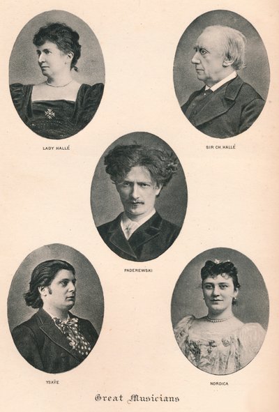 Store musikere - Plate X., c1880, 1895 av F. Jenkins Heliog