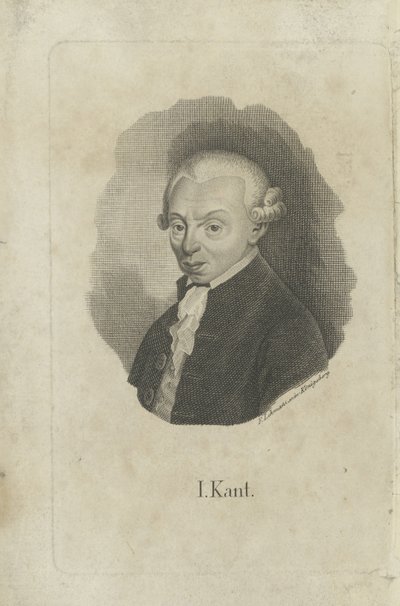 Portrett av Immanuel Kant 1724-1804, ca 1820. av F. L. Lehmann