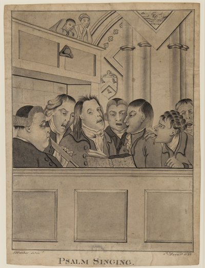 Salmesang, 9. august 1822 (penn, pensel og blekk på papir) av F. P. Fulcher