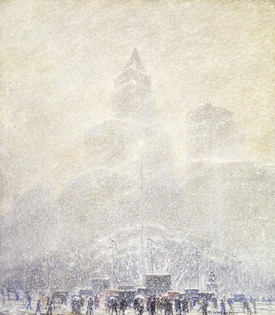 Eternal Light, Madison Square, Winter av F. Usher de Voll