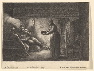 Satyren og bonden, 1644. av F van den Wyngarde