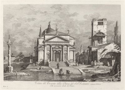 Visning av prospektet til Church of SS. Forløser av Fabio Berardi after Canaletto