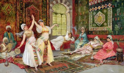 Dancing Girls (olje på lerret) av Fabio Fabbi