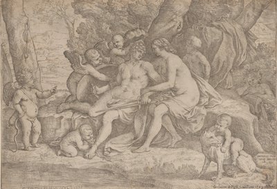 Mars og Venus, 1635-49. av Fabrizio Chiari