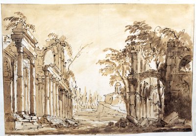 Scene fra første akt av operaen "Lucio Silla" av Wolfgang Amadeus Mozart, 1772 av Fabrizio Galliari