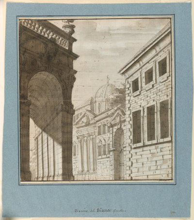 Scenedesign: By med en Loggia av Fabrizio Galliari