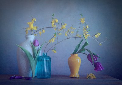 Vårvaser og blomster av Fangping Zhou
