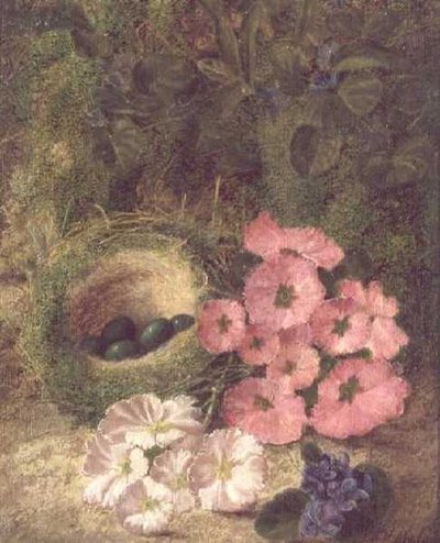 Vår (reir med hunderoser) av Fanny Jane Bayfield