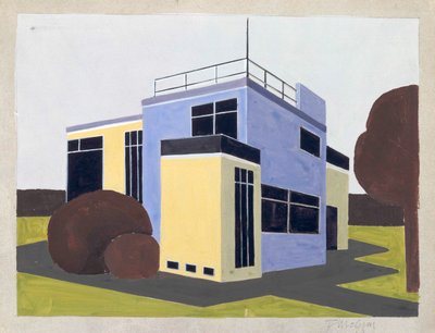 Design for enebolig, 1923. av Farkas Molnar