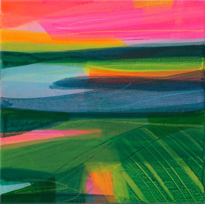 Omfavnet av Sussex, 2021 (akryl på lerret) av Faye Bridgwater