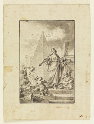 Design for en illustrasjon-arkitektur av Fedele Fischetti