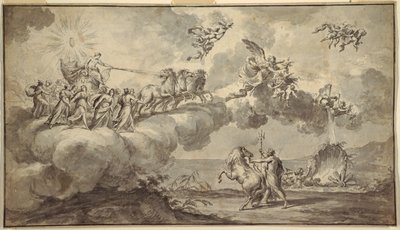 Tapestry Design: Apollo in his Chariot Led by Aurora av Fedele Fischetti