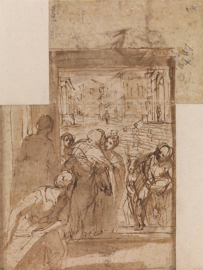 Komposisjonsstudie for besøket av Federico Barocci