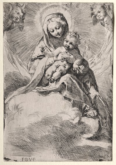 Madonna i skyene, ca. 1581. av Federico Barocci