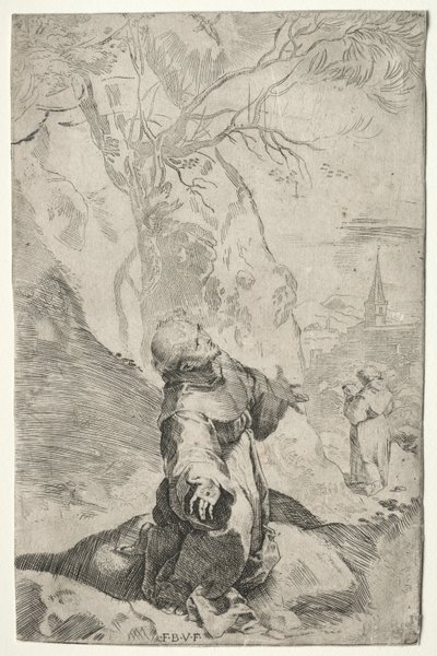 St. Francis mottar Stigmata. av Federico Barocci