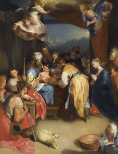 Circoncision de Jesus - The circumcision of Christ - Barocci, Federigo (1528-1612) - Olje på lerret - 81,8x63,7 - Privat samling av Federico Fiori Barocci or Baroccio