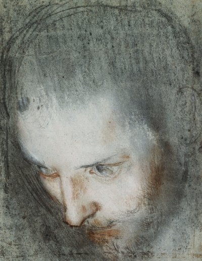 Leder av Saint Francis ser oppover til venstre, av Federico Fiori Barocci or Baroccio