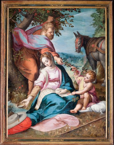 Menighetsmuseum. Maleri. Den hellige familien tar en pause mens de flyr til Egypt. Olje på lerret. F. Barocci av Federico Fiori Barocci or Baroccio