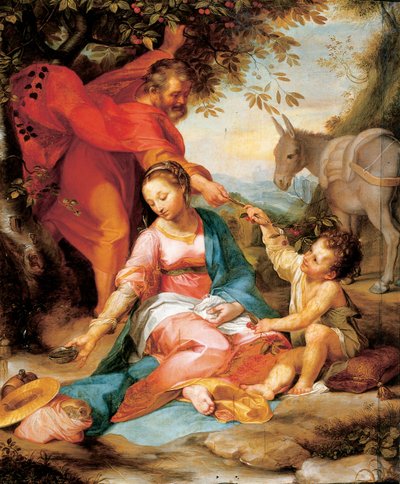 Resten på flukten til Egypt av Federico Fiori Barocci or Baroccio