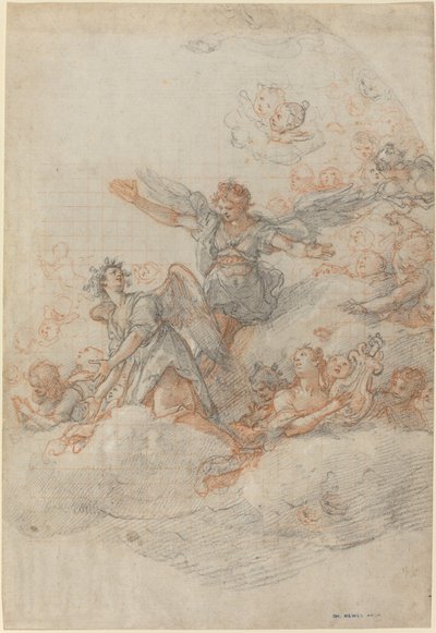 Engler og Putti i skyene av Federico Zuccaro