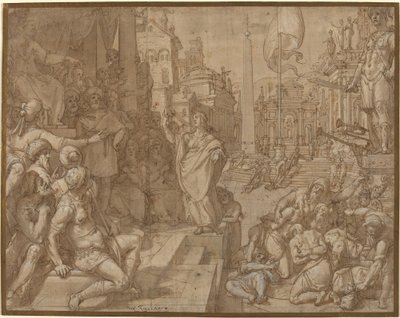 Disputas av Saint Catherine of Alexandria av Federico Zuccaro